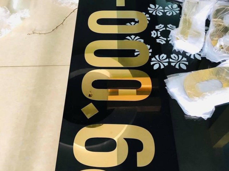 Biển số Inox vàng biển số Inox xanh